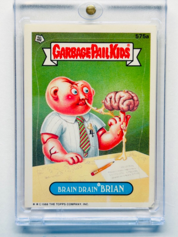 Photo 1 of 699093…vintage 1988 garbage pail kids sticker 575A in hard plastic case