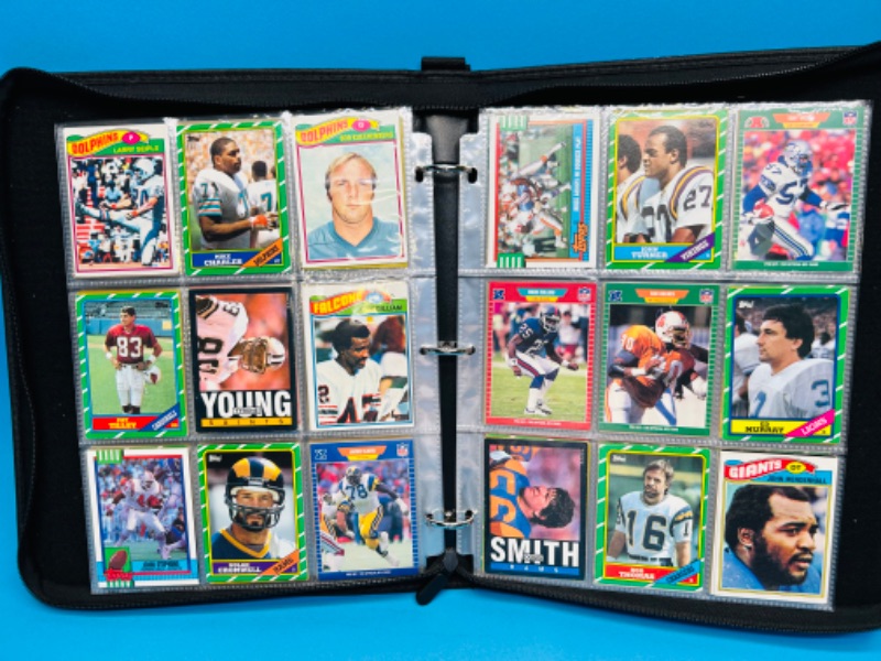 Photo 1 of 699115…252 mixed vintage football trading cards in binder -may have wear from age