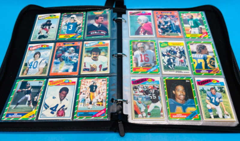 Photo 1 of 699115…252 mixed vintage football trading cards in binder -may have wear from age