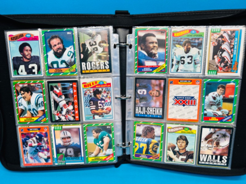 Photo 1 of 699115…252 mixed vintage football trading cards in binder -may have wear from age