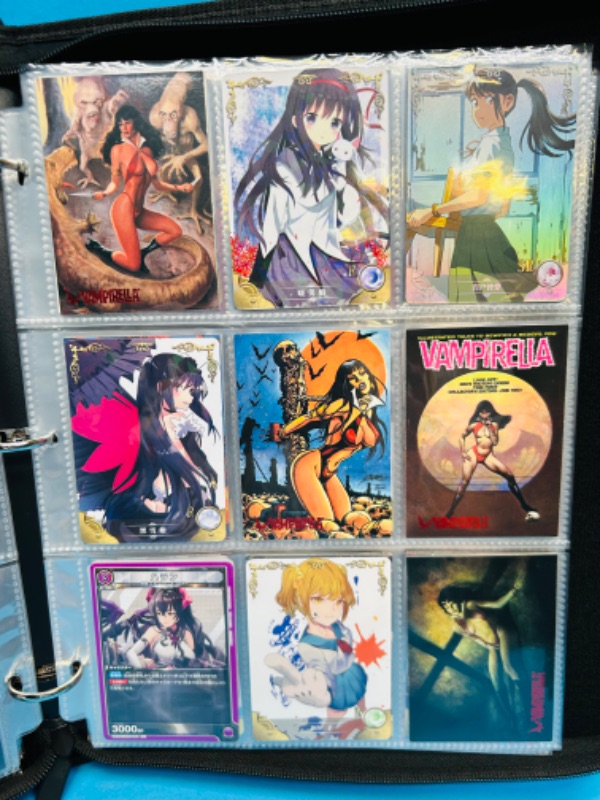 Photo 1 of 699117…final sale no returns no refunds-153 mixed sexy Vampirella, lady death, and Asian Anime cards in binder
