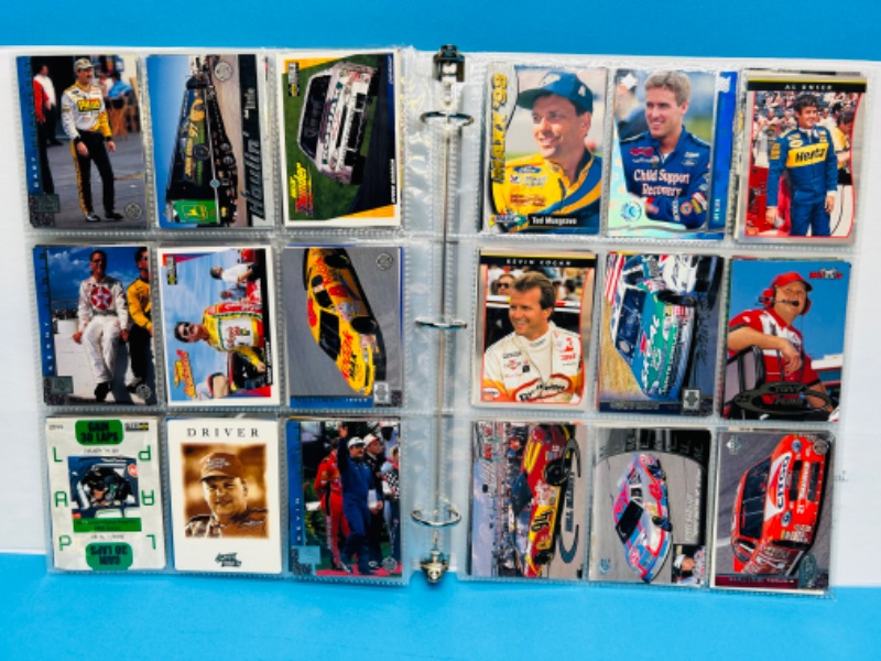 Photo 2 of 699118…234 mixed NASCAR cards and 2 magazines in binder