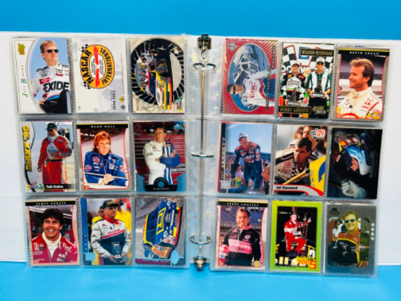 Photo 2 of 699119…252 mixed NASCAR cards and magazine in binder 