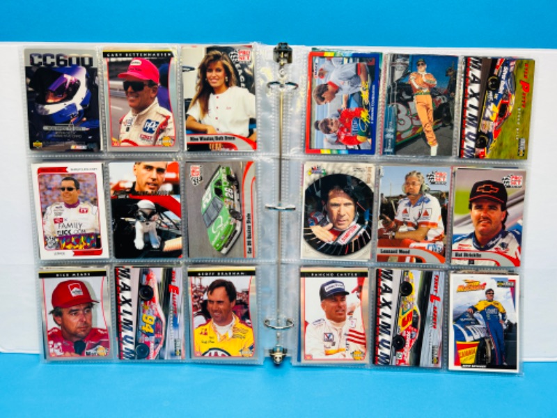 Photo 1 of 699119…252 mixed NASCAR cards and magazine in binder 