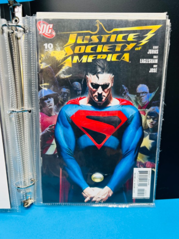 Photo 1 of 699121… 9 justice league and society of America comics in binder-see photos 