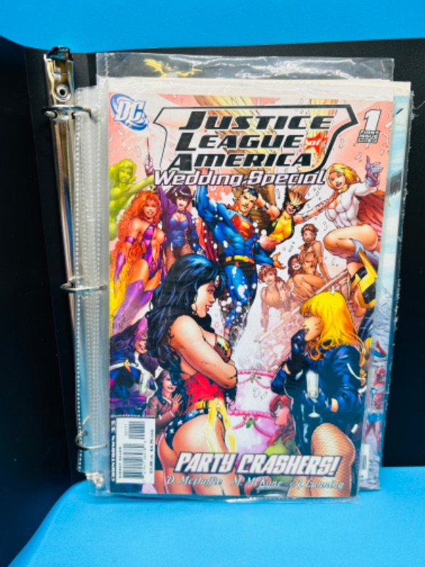 Photo 4 of 699121… 9 justice league and society of America comics in binder-see photos 