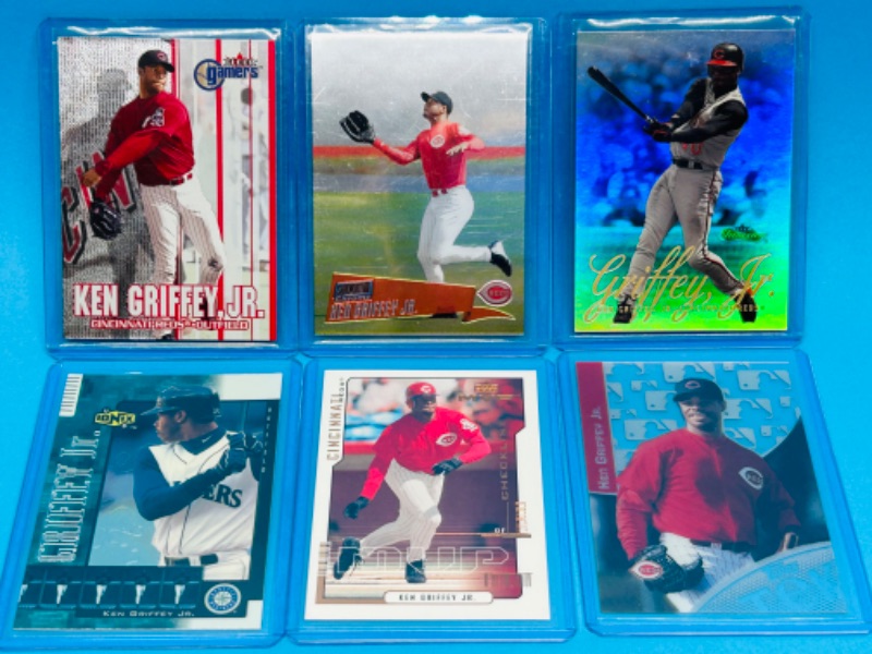 Photo 1 of 669128…6 Ken Griffey Jr. cards in hard plastic sleeves 