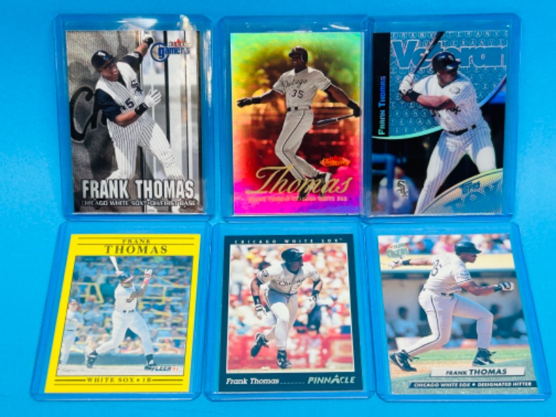 Photo 1 of 669129…6 Frank Thomas trading cards in hard plastic sleeves 