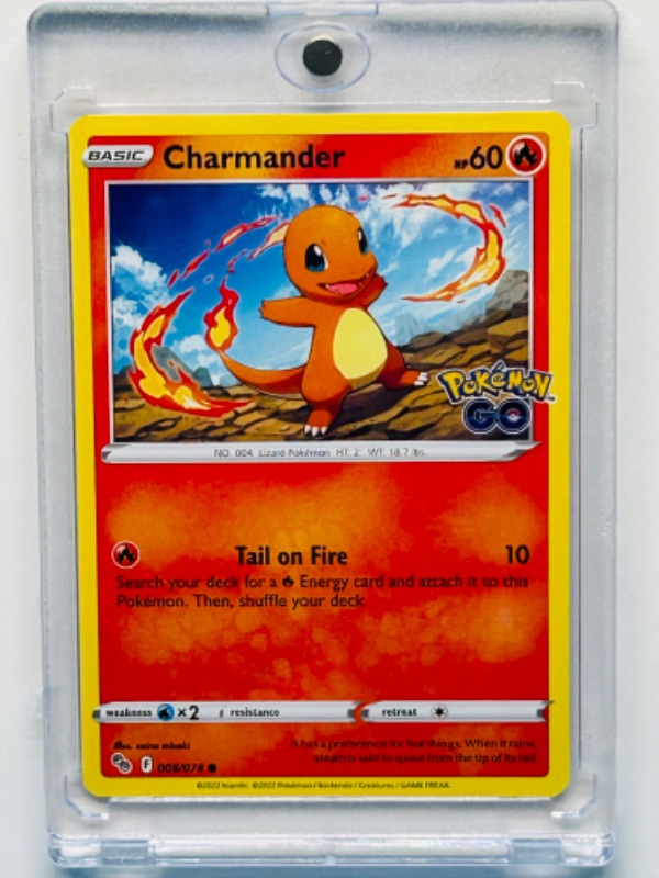 Photo 1 of 669132…Pokémon charmander card 008/078 in hard plastic case