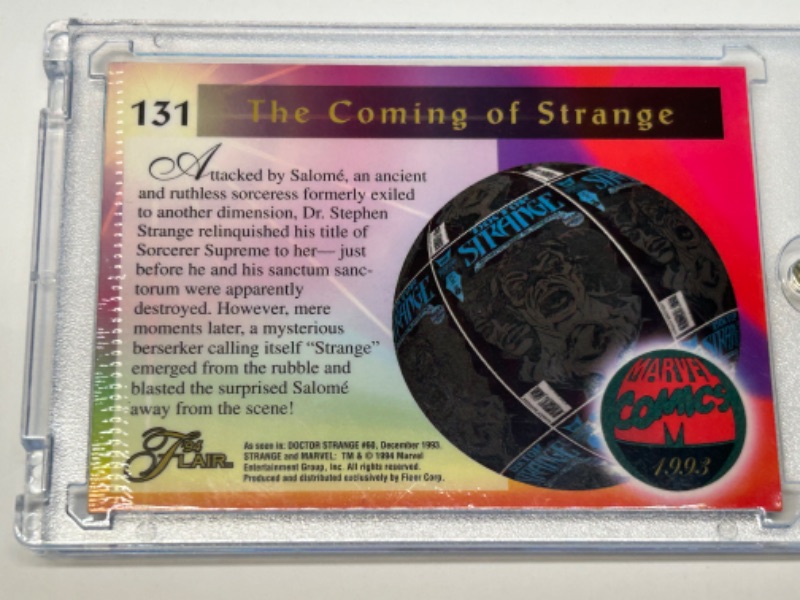 Photo 2 of 669135…Flair Strange card 131 in  hard plastic case