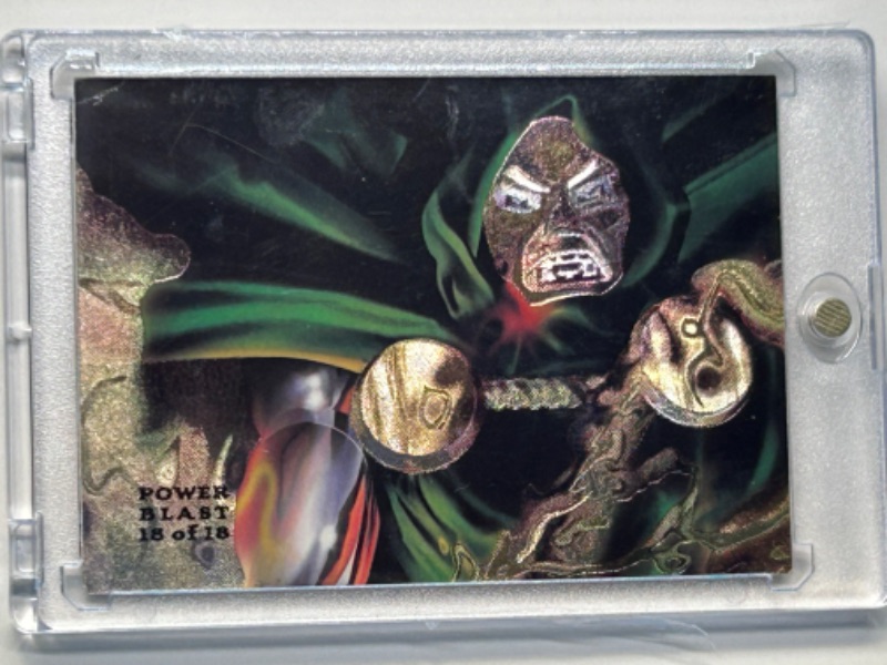 Photo 2 of 669139…Flair Dr.Doom power blast card 18 in  hard plastic case