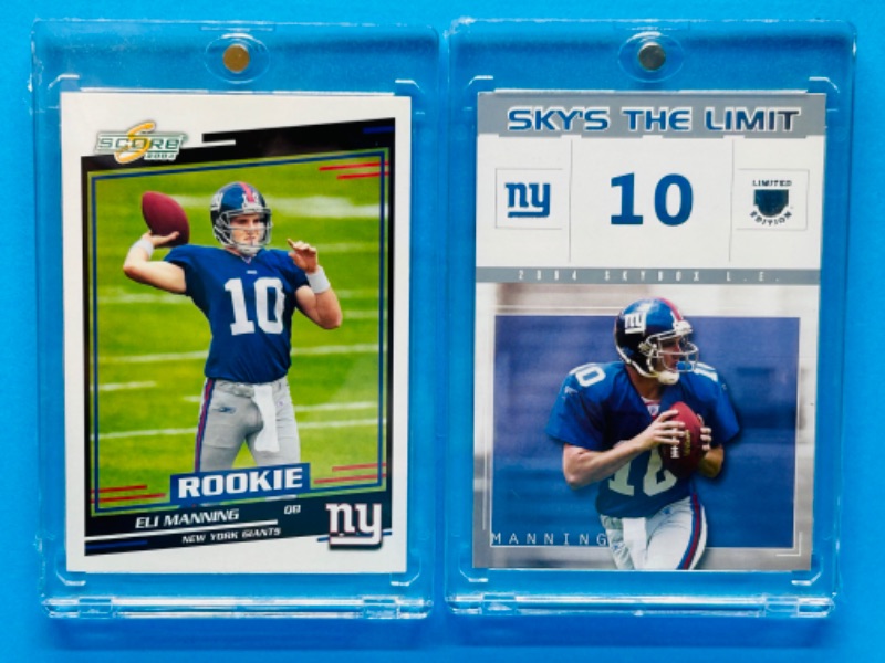 Photo 1 of 669144…2 Rookie Eli Manning cards in  hard plastic cases