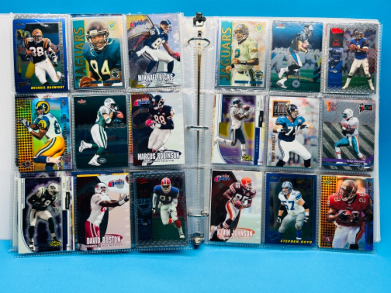 Photo 6 of 699148…252 mixed football refractor, chrome, foil and holo cards in binder