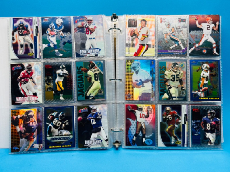 Photo 11 of 699148…252 mixed football refractor, chrome, foil and holo cards in binder