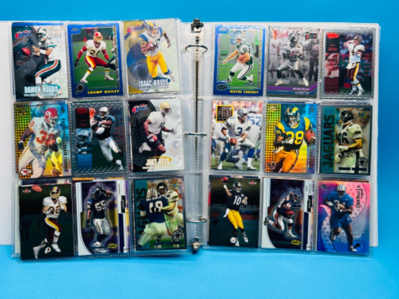 Photo 7 of 699148…252 mixed football refractor, chrome, foil and holo cards in binder