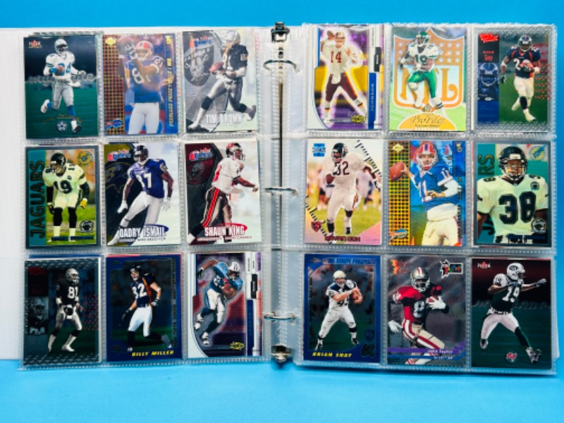 Photo 13 of 699148…252 mixed football refractor, chrome, foil and holo cards in binder