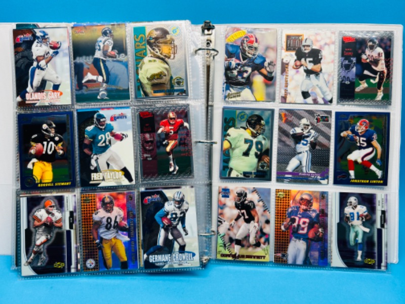 Photo 8 of 699148…252 mixed football refractor, chrome, foil and holo cards in binder