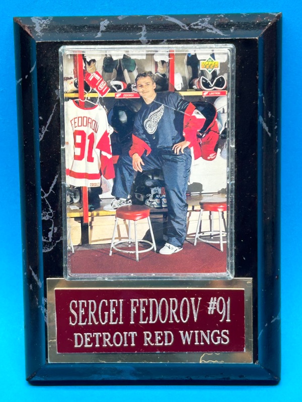 Photo 1 of 699152…Sergei Fedorov plaque 6 x 4”