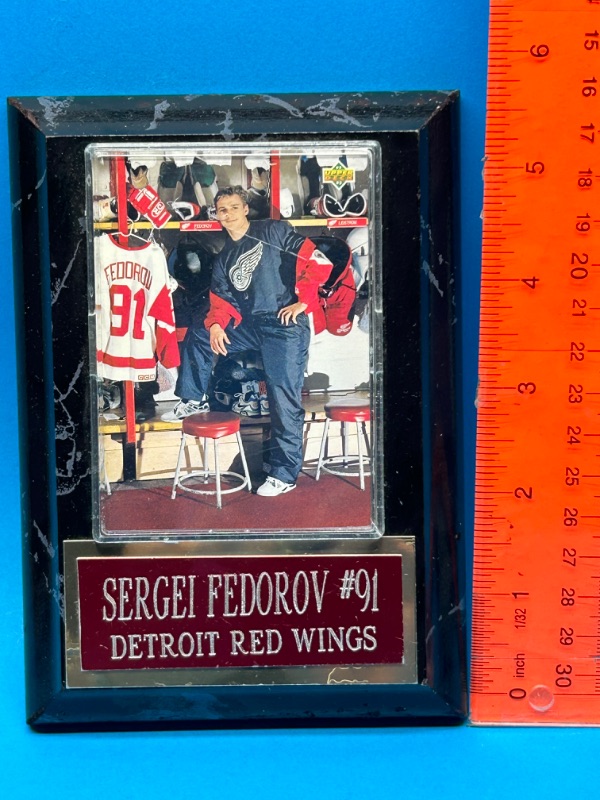 Photo 2 of 699152…Sergei Fedorov plaque 6 x 4”