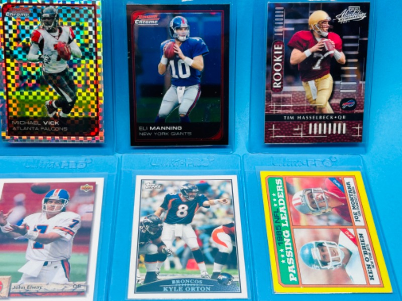 Photo 4 of 699166…8 football quarterback cards in hard plastic sleeves 