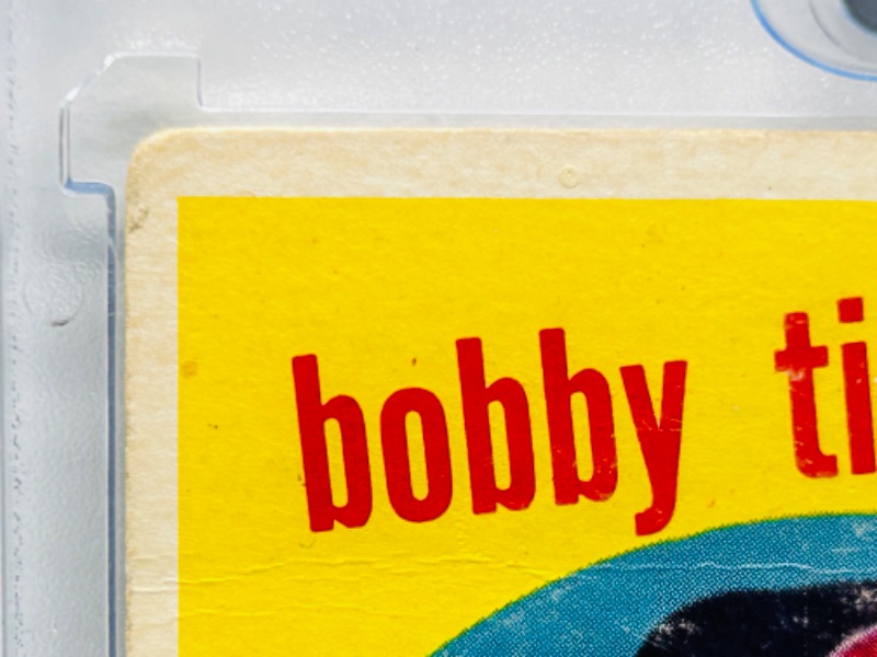 Photo 3 of 699169…shows wear- vintage 1959 Bobby Tiefenauer card 501 in hard plastic case 