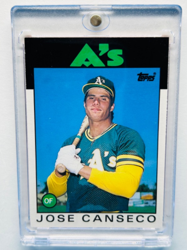 Photo 1 of 699171…Jose Canseco Rookie card 20T in hard plastic case 