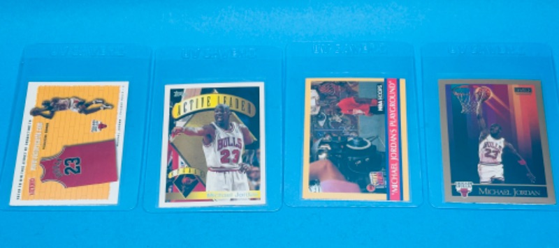 Photo 1 of 699173…4 Michael Jordan trading cards in hard plastic sleeves 