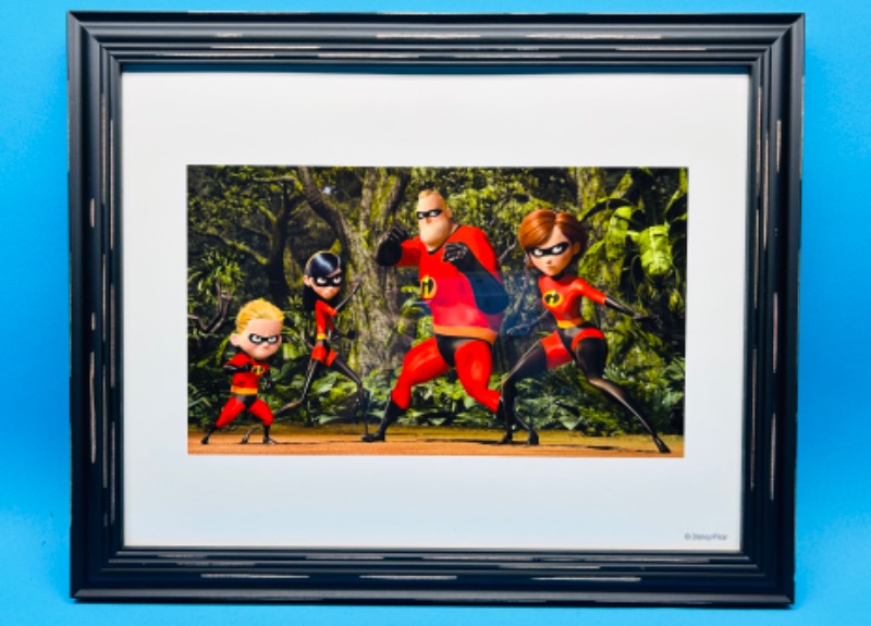 Photo 1 of 699187…Disney/Pixar The Incredibles lithograph framed 12 x 15”