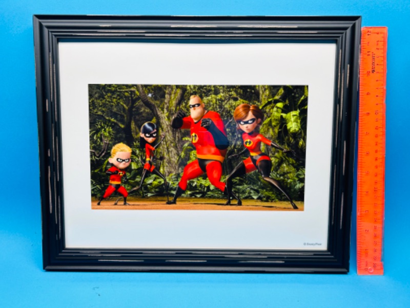 Photo 2 of 699187…Disney/Pixar The Incredibles lithograph framed 12 x 15”