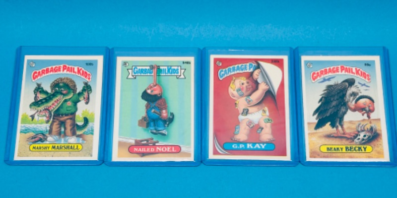 Photo 1 of 699205…4 garbage pail kids sticker cards in hard plastic sleeves mid 1980’s