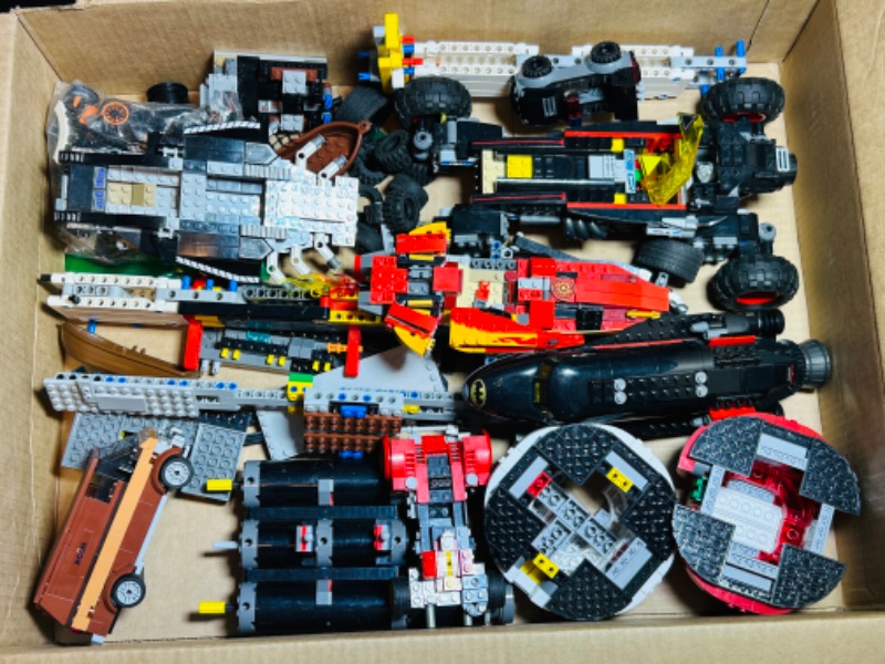 Photo 9 of 699209…misc LEGO pieces and vehicle parts- incomplete 