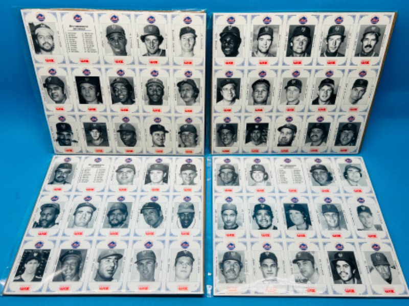 Photo 1 of 699212…4 vintage uncut sheets of WIZ baseball cards in plastic 