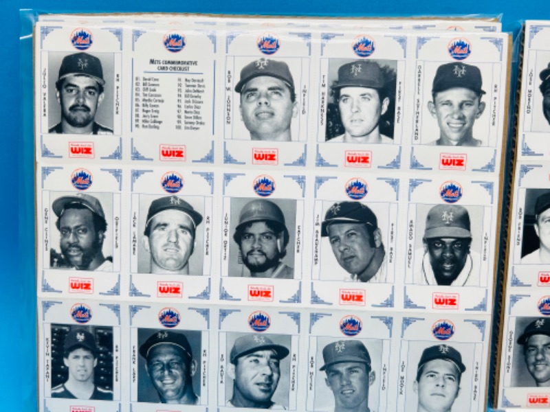 Photo 4 of 699212…4 vintage uncut sheets of WIZ baseball cards in plastic 