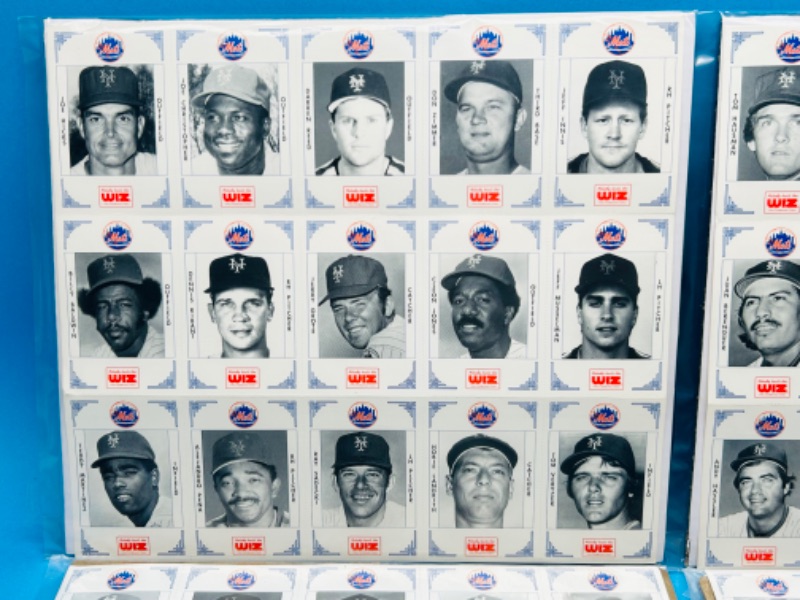 Photo 3 of 699213… 4 vintage uncut sheets of WIZ baseball cards in plastic 