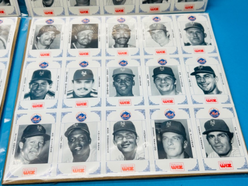 Photo 6 of 699213… 4 vintage uncut sheets of WIZ baseball cards in plastic 