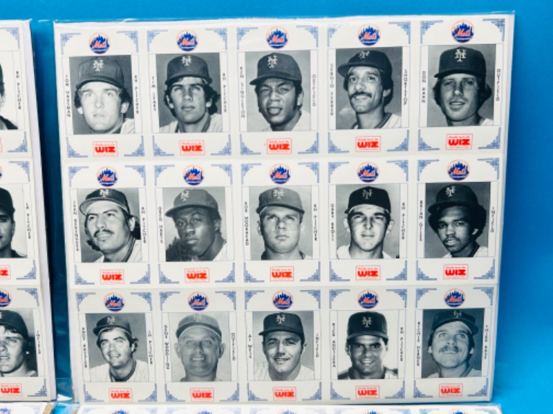 Photo 7 of 699213… 4 vintage uncut sheets of WIZ baseball cards in plastic 