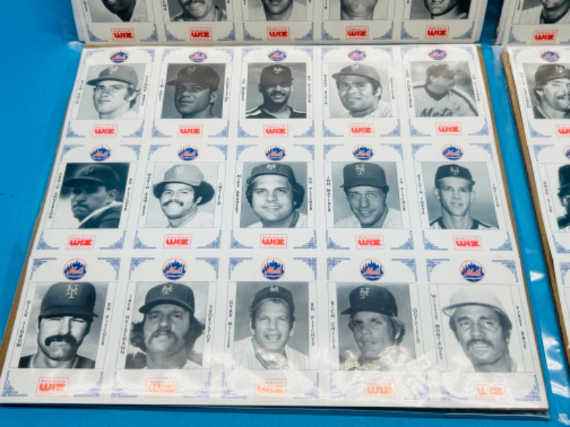 Photo 8 of 699213… 4 vintage uncut sheets of WIZ baseball cards in plastic 