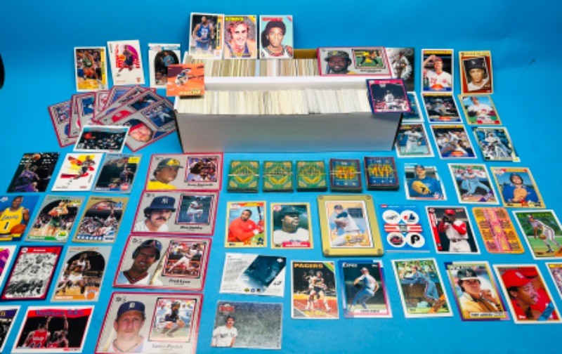 Photo 1 of 699232…1500+ mixed basketball and baseball trading cards in box 