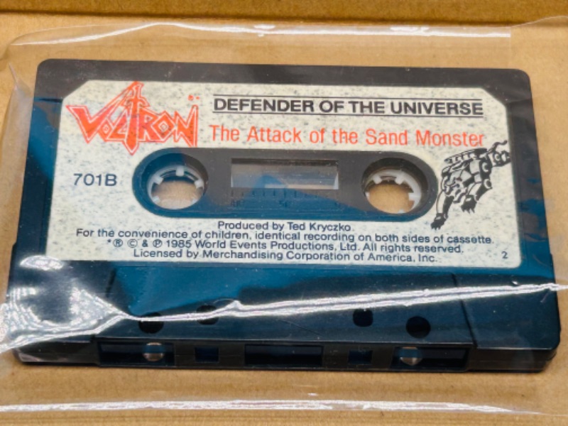Photo 1 of 699234…vintage Voltron defender of the universe, cassette tape the attack of the sand monster