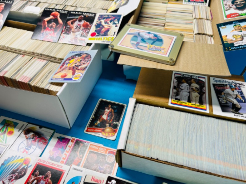 Photo 5 of 699236…6500+ mixed  sports trading cards in 6  boxes see photos 