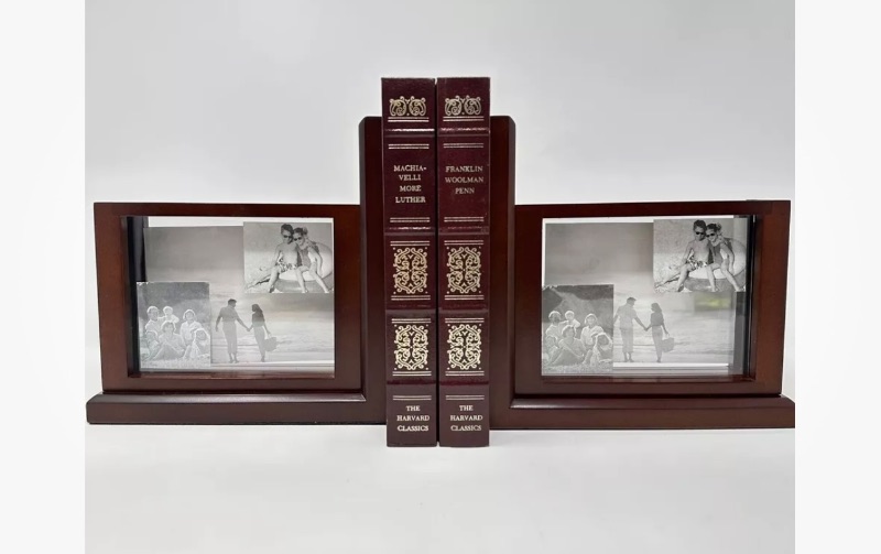 Photo 1 of 699249…JM 3-D cherrywood bookend picture frames