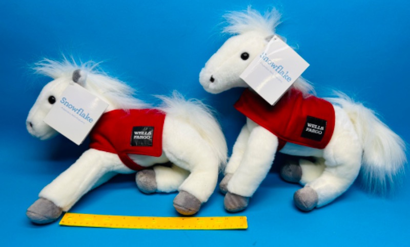 Photo 1 of 699255…2 Wells Fargo plush Snowflake horses