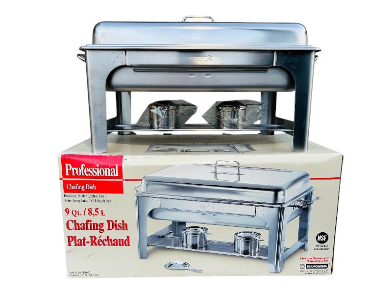 Photo 1 of 699289…9 qt. Chafing dish with 2 burners- like new only used once