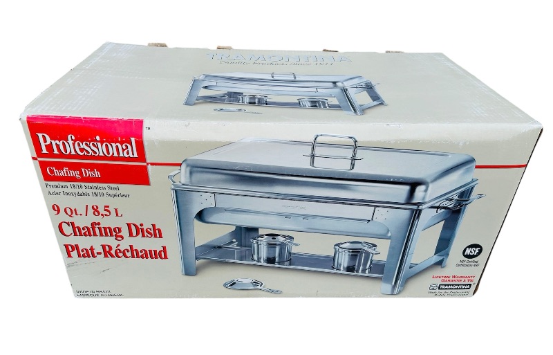 Photo 1 of 699290… 9 qt. Chafing dish with 2 burners- like new only used once