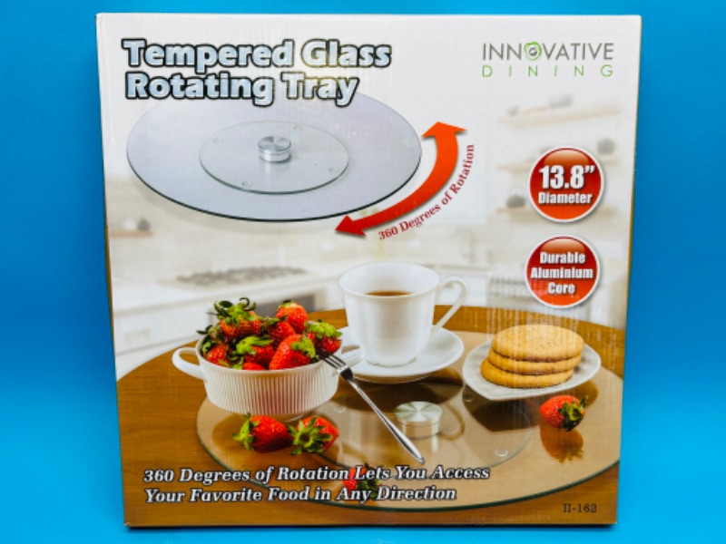 Photo 1 of 699296…13.8” tempered glass rotating tray-lazy Susan 