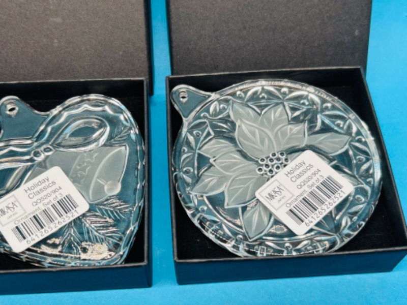 Photo 3 of 699345…3 Mikasa crystal ornaments in gift boxes -Japan 