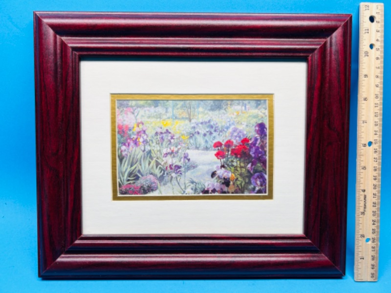 Photo 1 of 699358…11.5 x 13” framed picture of flowers 