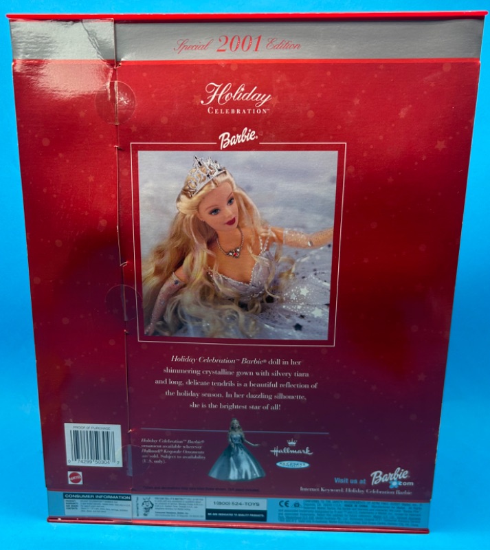 Photo 3 of 699367…2001 special edition holiday celebration Barbie doll