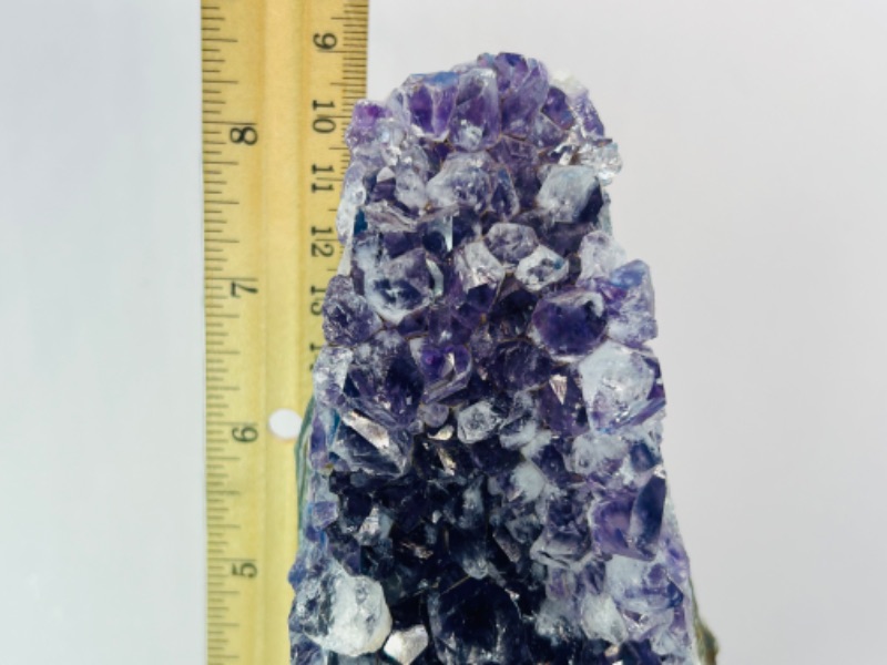 Photo 5 of 699370…9” amethyst crystal rock on stand- height includes stand 