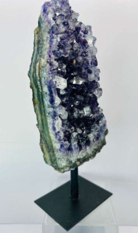 Photo 2 of 699370…9” amethyst crystal rock on stand- height includes stand 